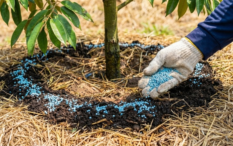 chăm sầu riêng 1 năm tuổi