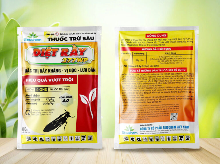 Thuốc Chứa Hoạt Chất Acetamiprid 77g/kg + Metolcarb 200g/kg: