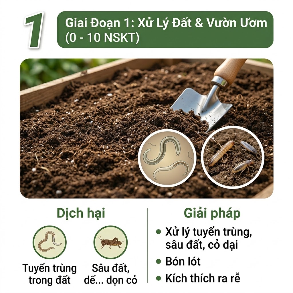 sâu bệnh hại chính cho cây họ cà