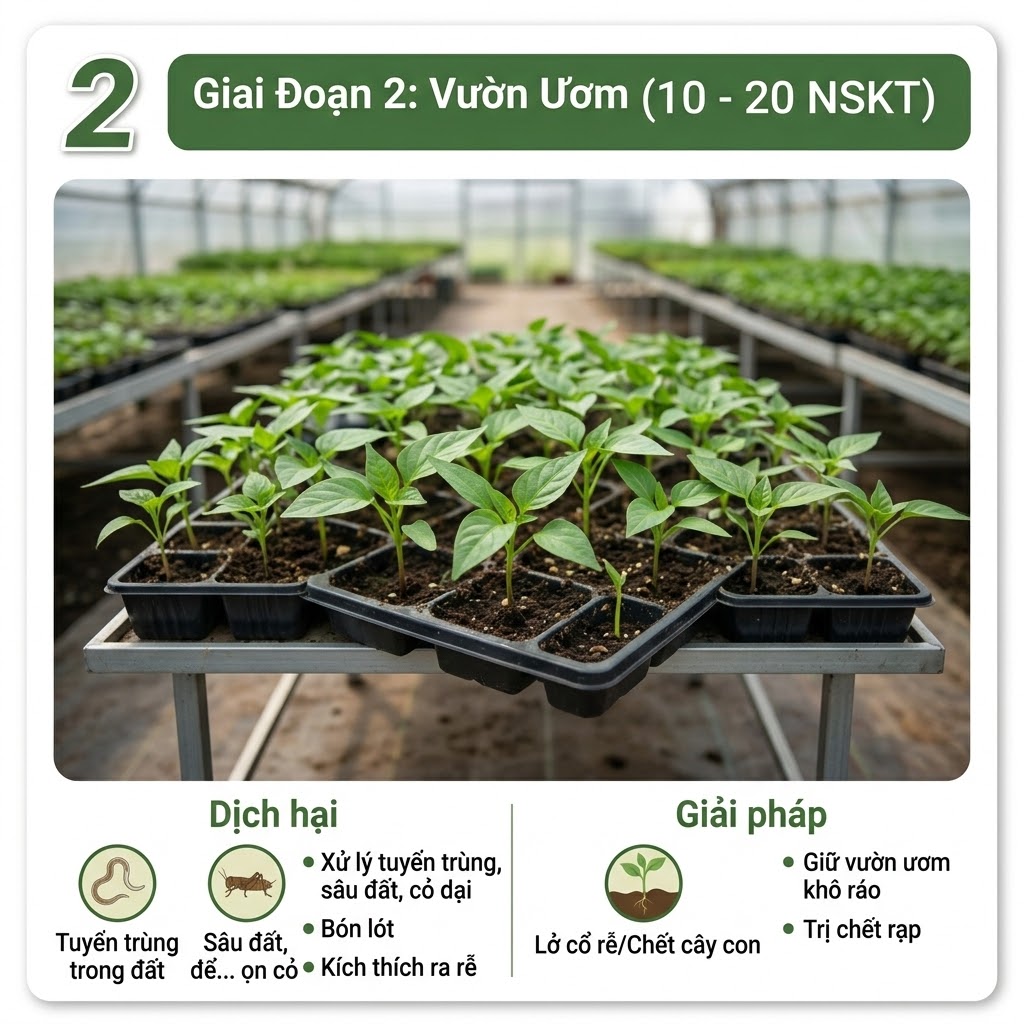 sâu bệnh hại chính cho cây họ cà