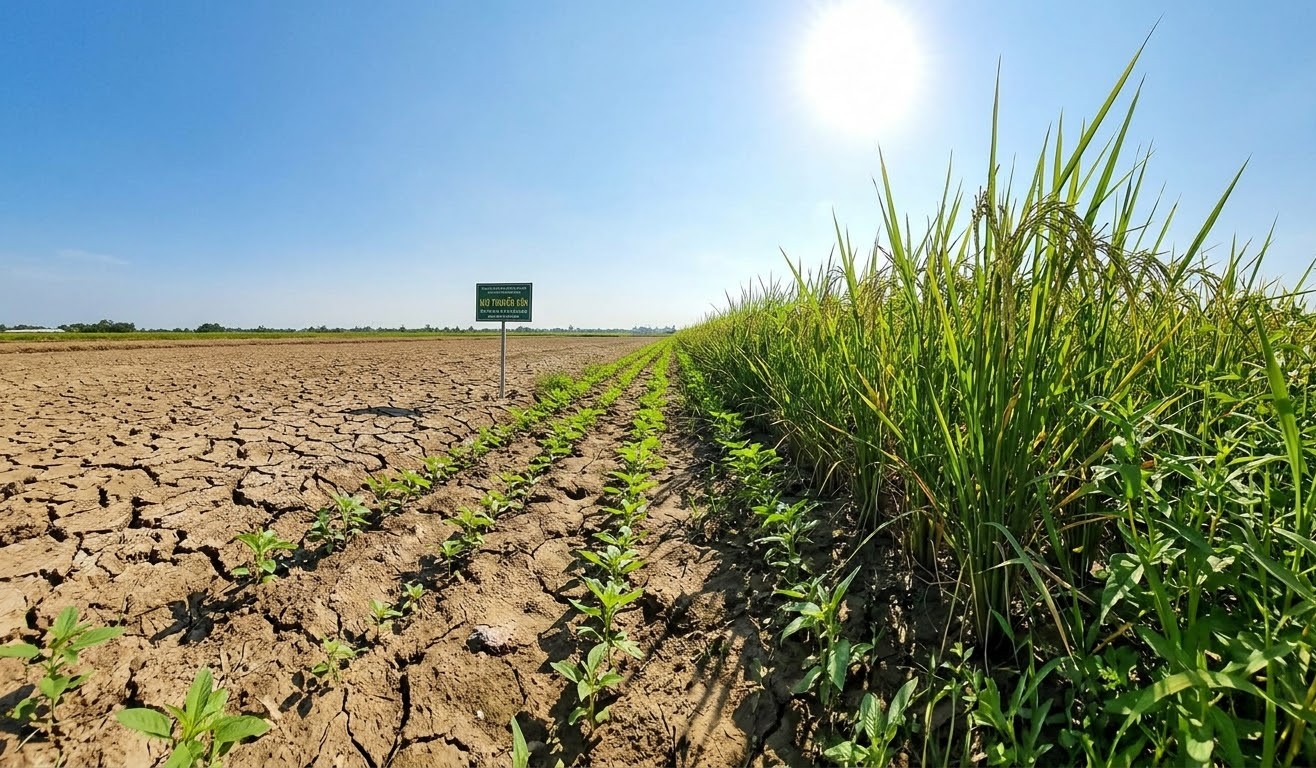 Lúa Rài Trên Ruộng Mè