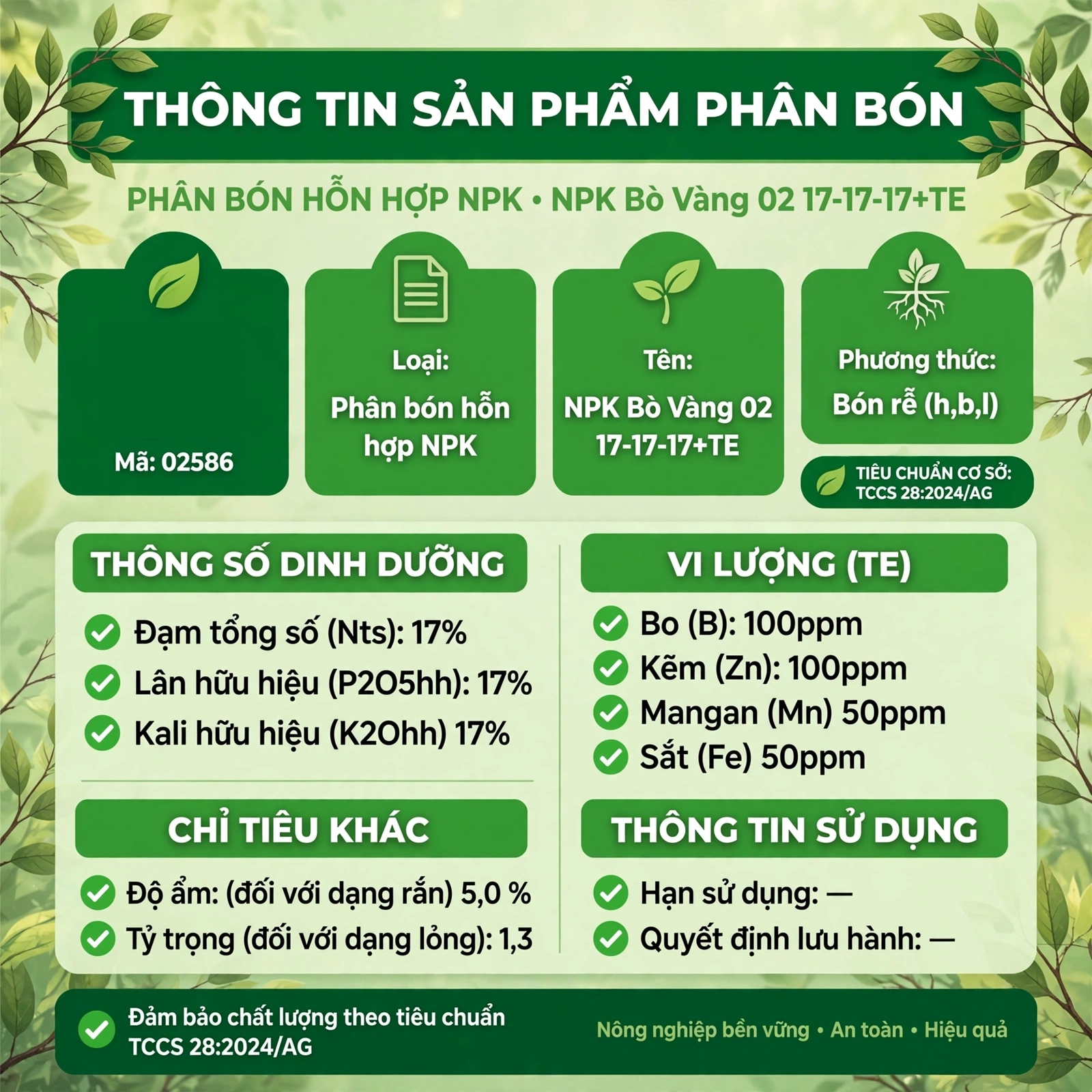 các loại phân bón NPK hỗn hợp bón rễ cho cây trồng