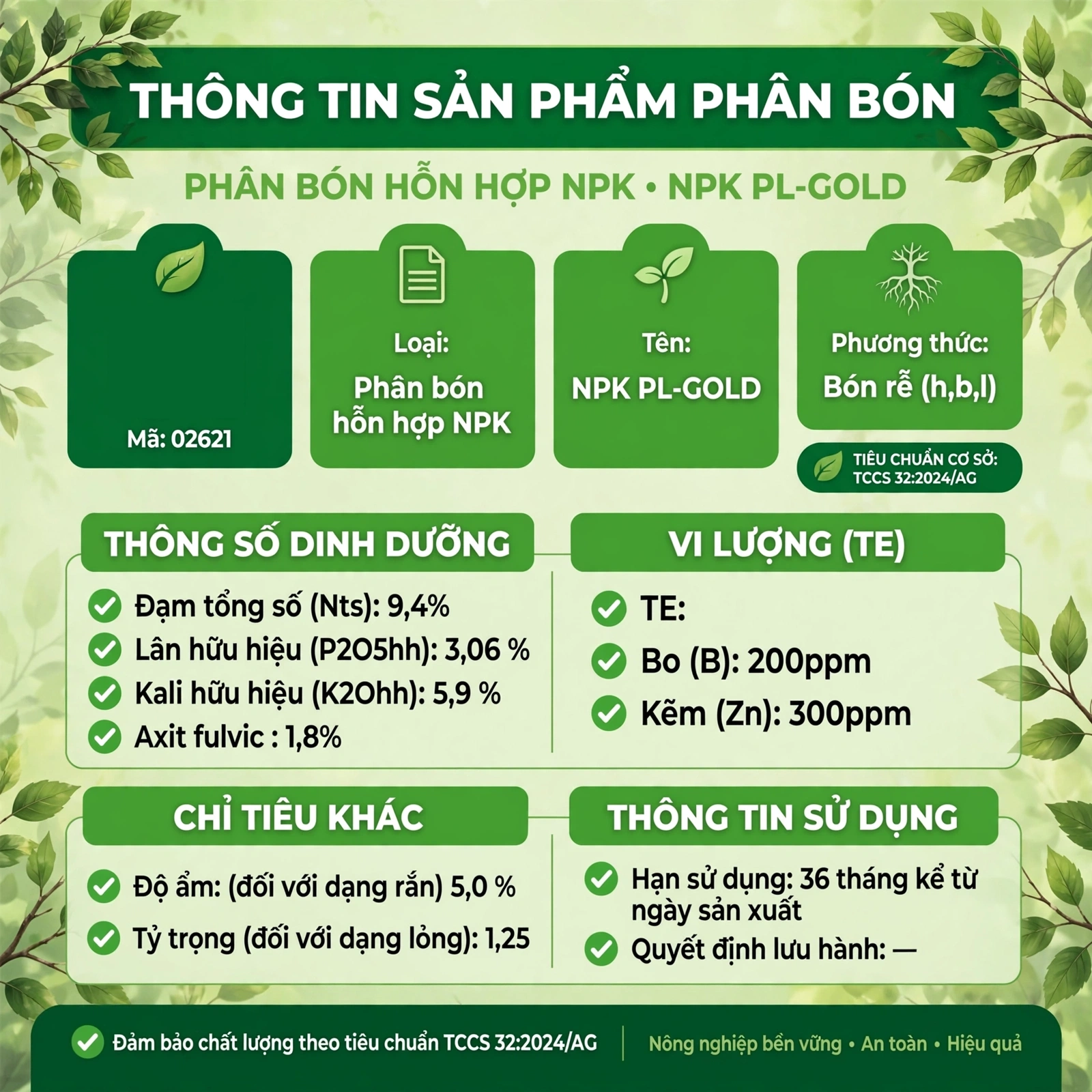phân bón NP và PK chuyên dùng theo giai đoạn