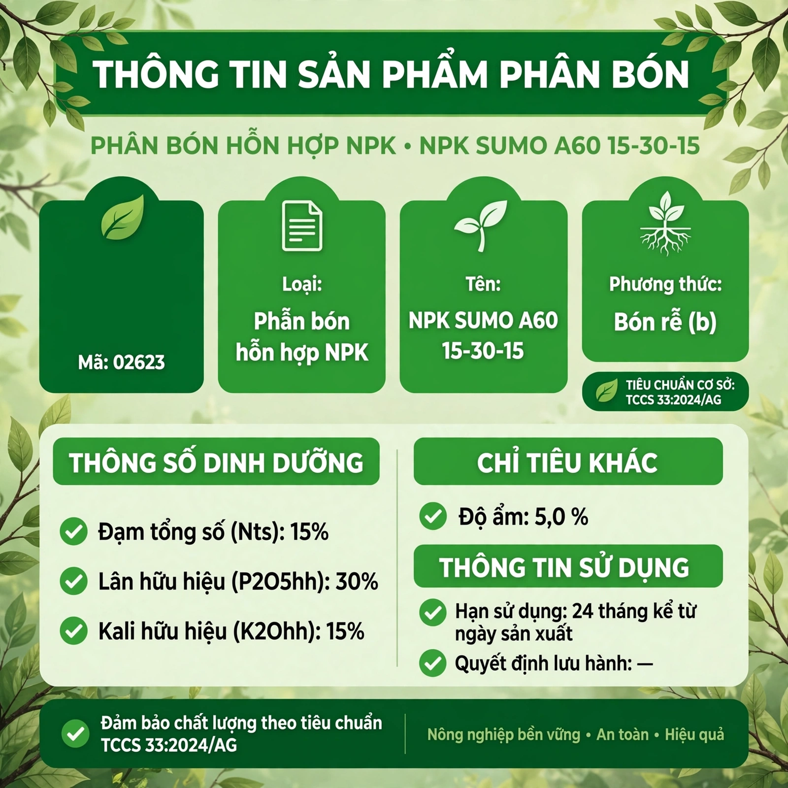 phân bón NP và PK chuyên dùng theo giai đoạn