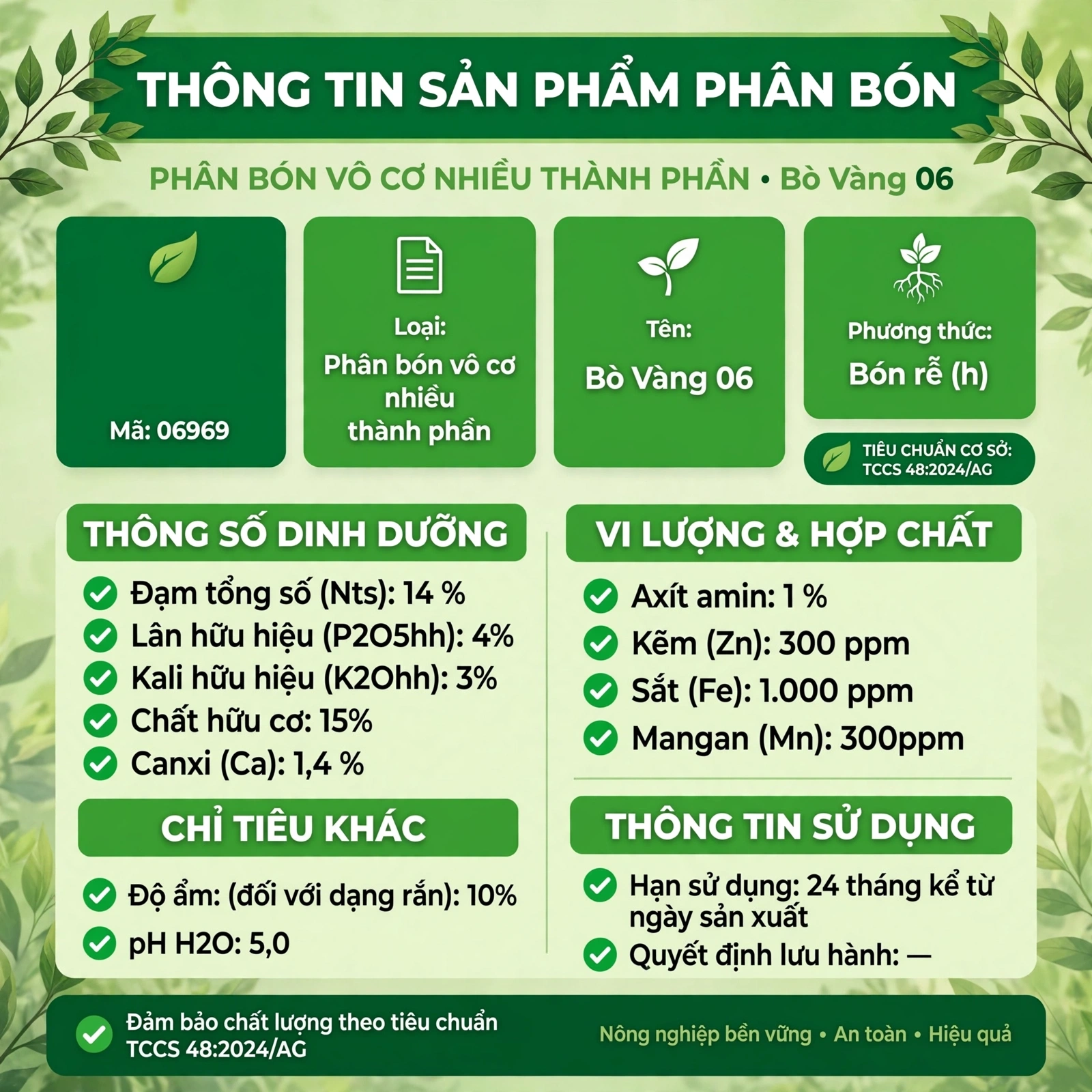 phân bón lá hữu cơ vi lượng NNV-FUMIN