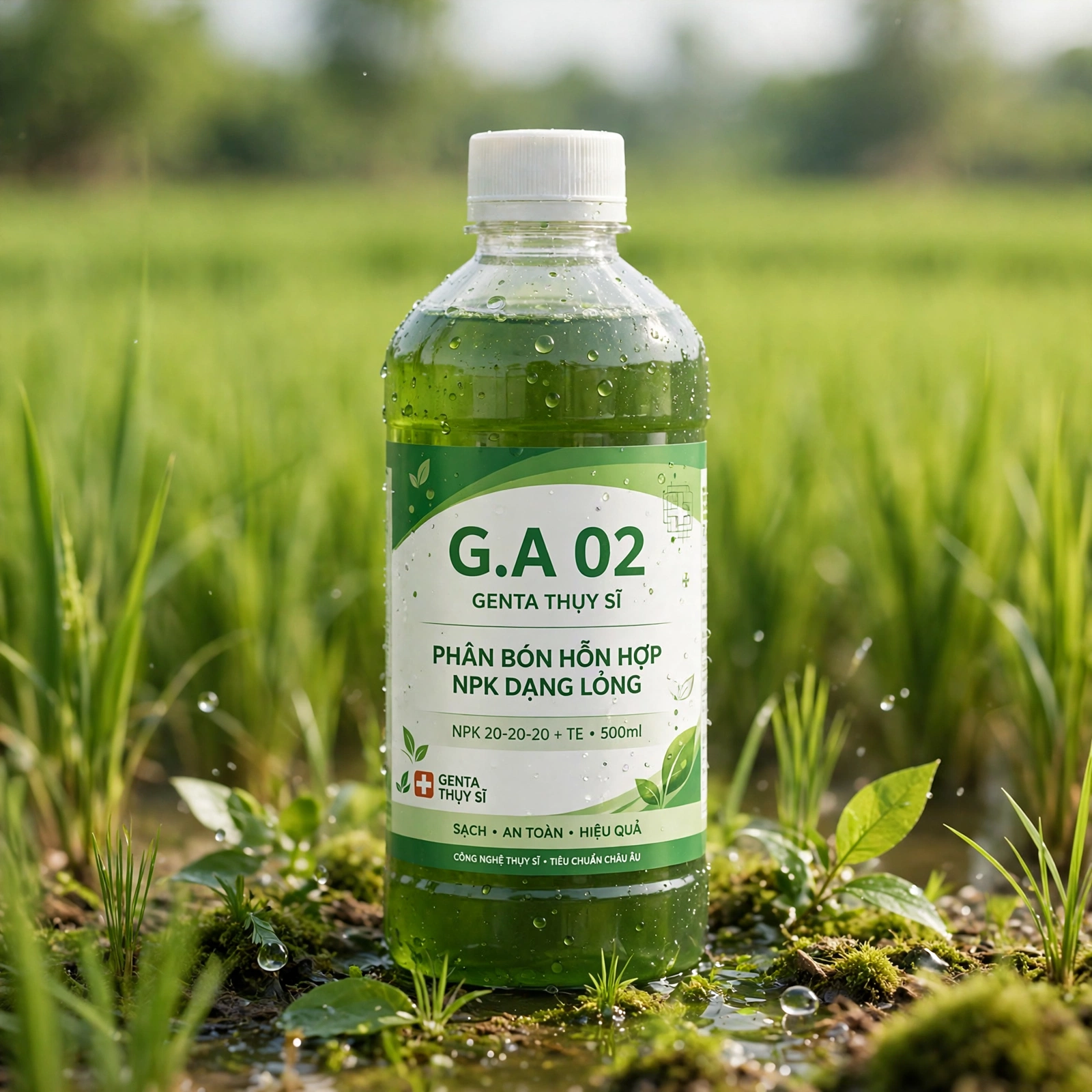 Hình ảnh chai phân bón NPK dạng lỏng G.A 02 của Công ty Cổ phần Genta Thụy Sĩ