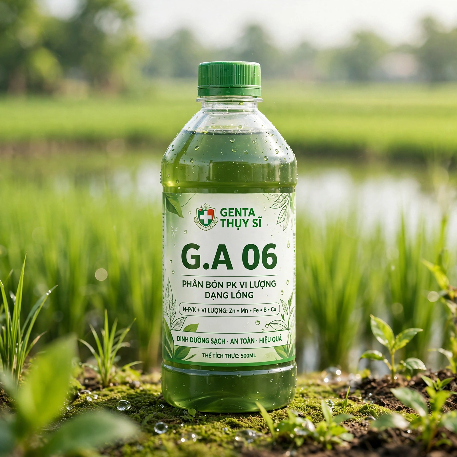 Hình ảnh chai phân bón PK vi lượng G.A 06 kali cao của Công ty Cổ phần Genta Thụy Sĩ