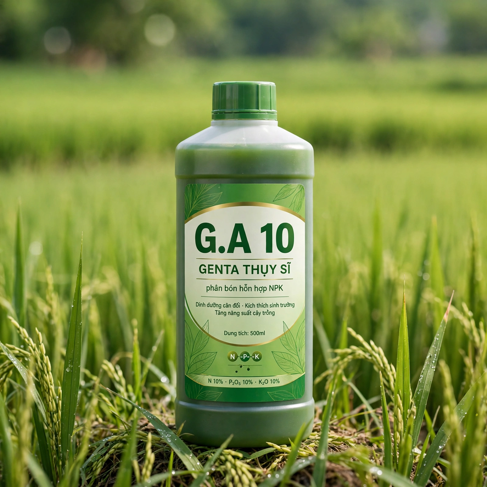 Sản phẩm phân bón hỗn hợp NPK G.A 10 dạng lỏng bón rễ của Genta Thụy Sĩ