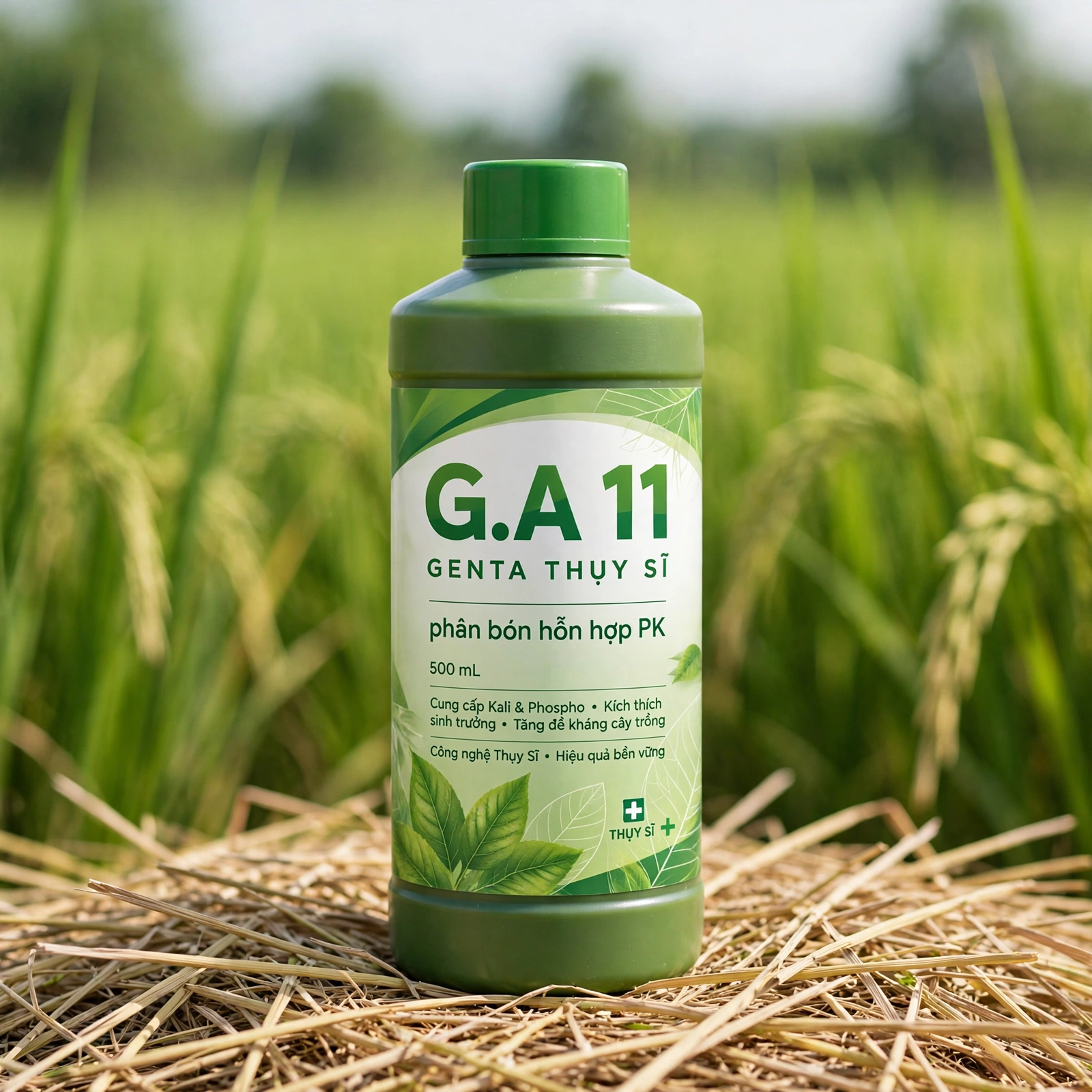 Chai phân bón hỗn hợp PK G.A 11 dạng lỏng bón rễ của Công ty Cổ phần Genta Thụy Sĩ